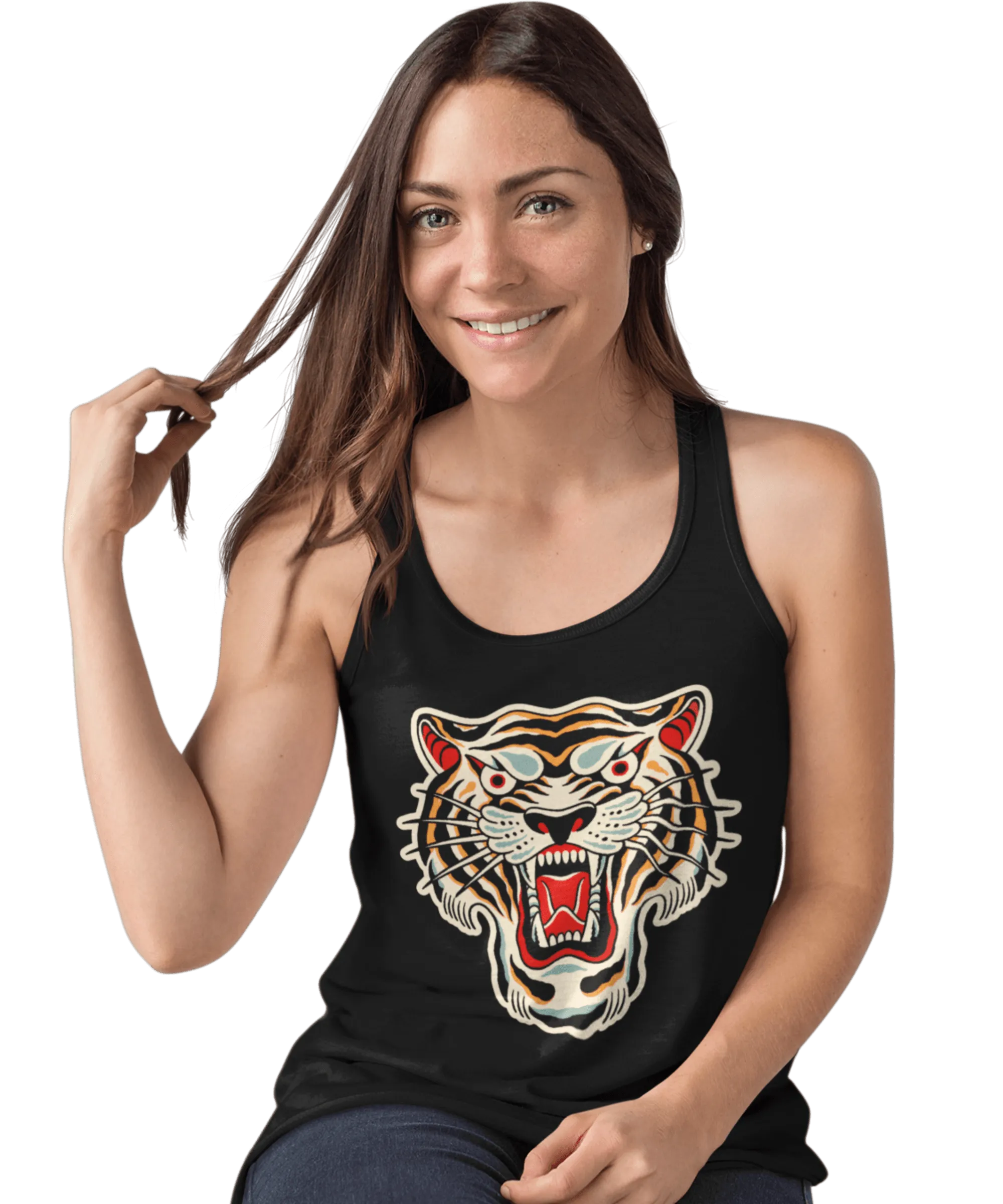 Tiger Tattoo Design Adult Womens Vest Top