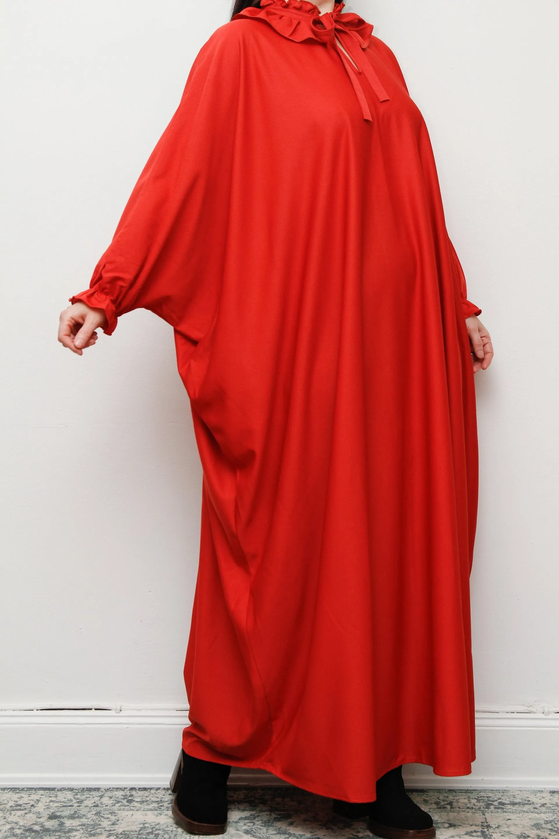 Vintage 1970's Hostess Kaftan Sleeve Maxi Dress