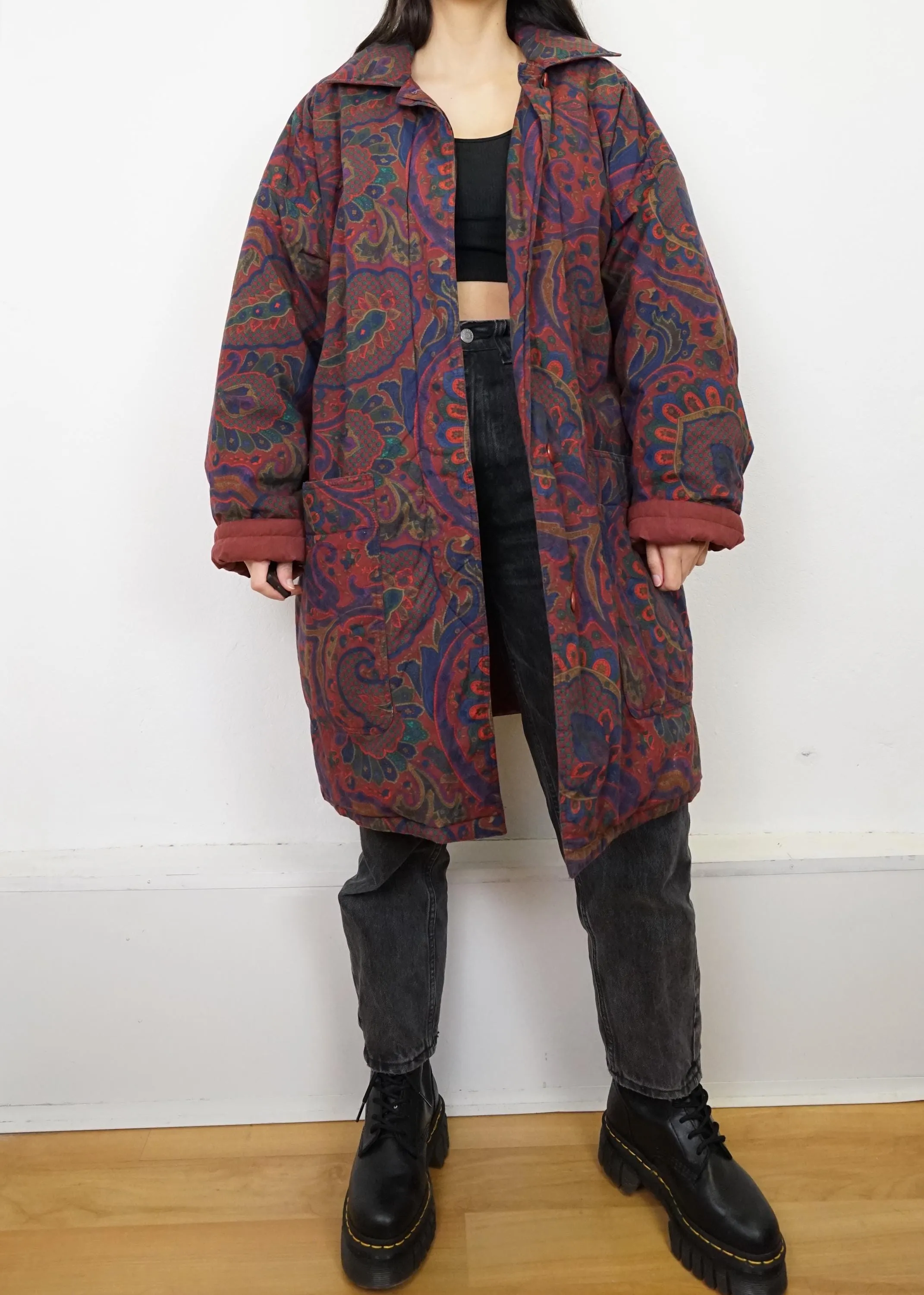 Vintage quilted Coat size L