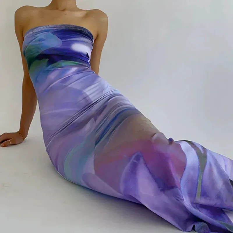 Vvsha Charis Strapless Maxi Dress