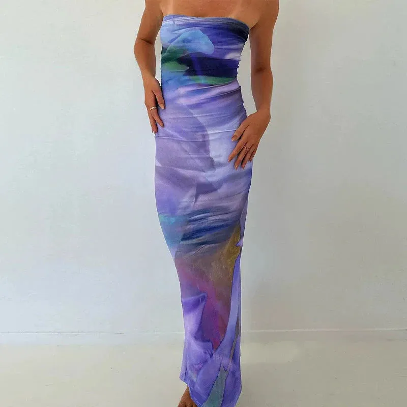 Vvsha Charis Strapless Maxi Dress