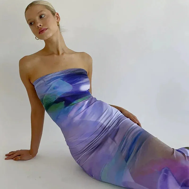 Vvsha Charis Strapless Maxi Dress