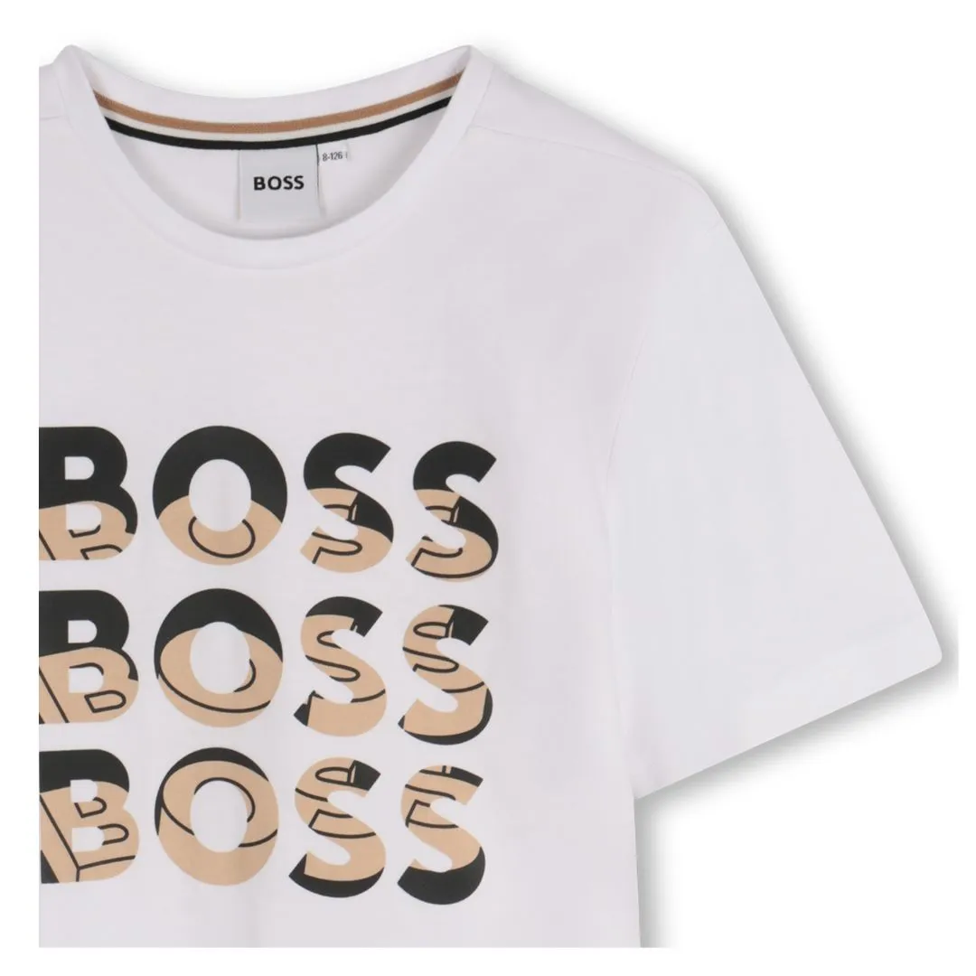 White Triple Logo T-Shirt