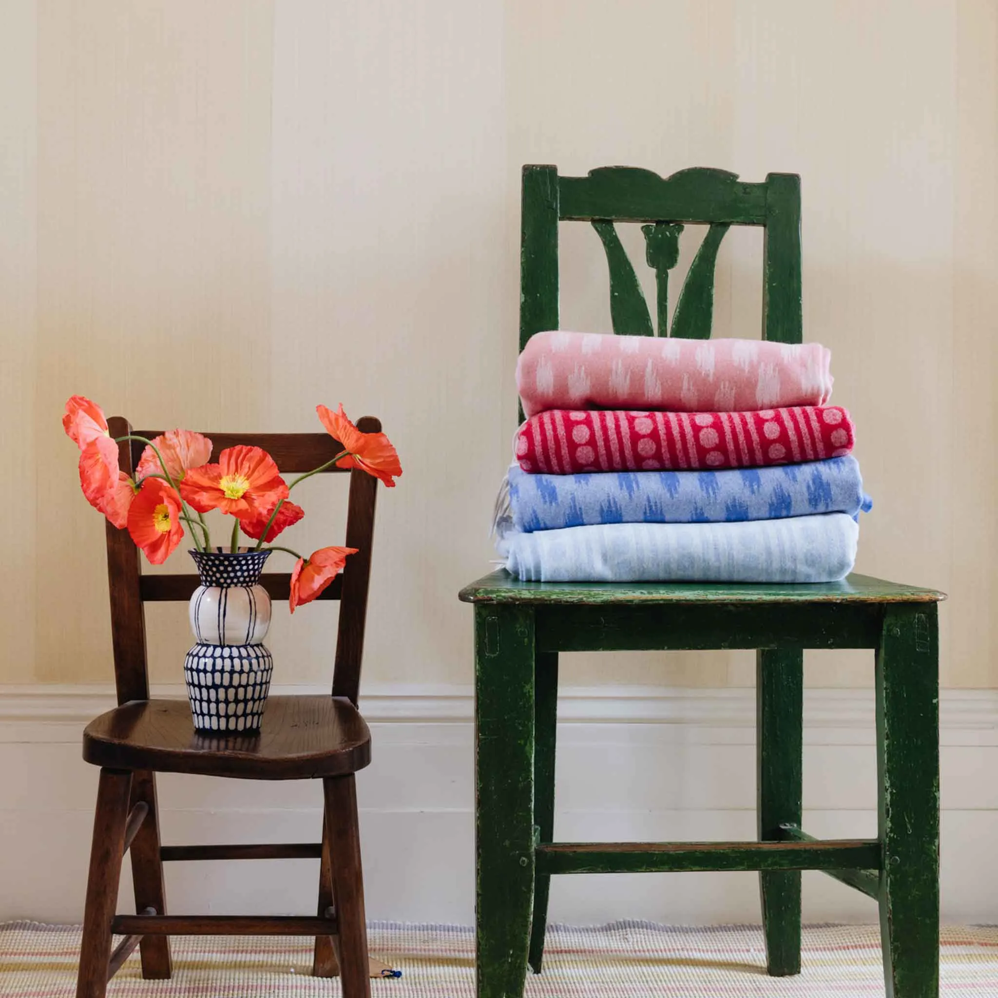 Wicklewood Red Cashmere and Merino Wool Throw