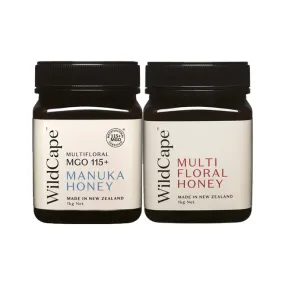 Wildcape Manuka MGO 115  1KG & Multifloral Honey 1KG Bundle