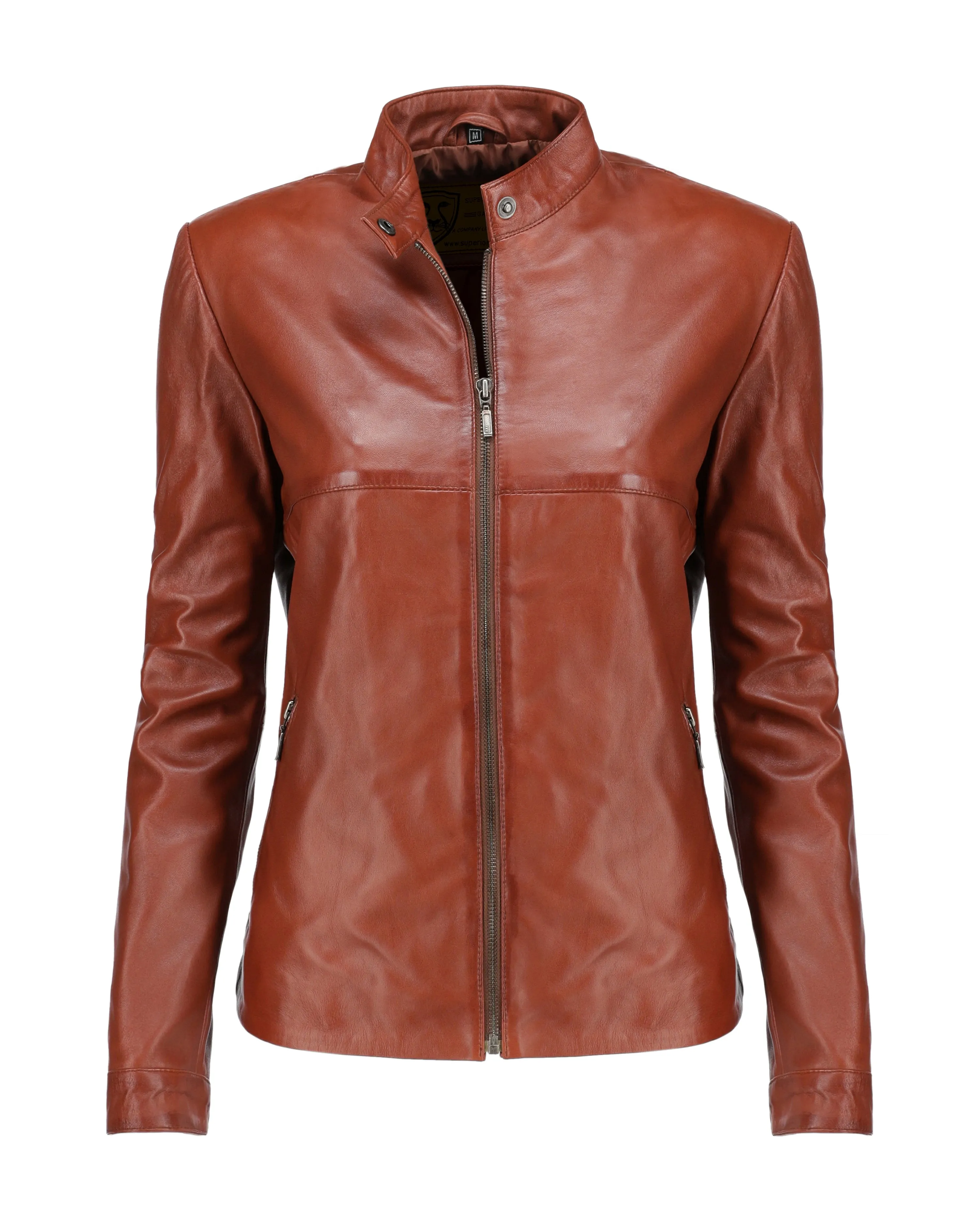 Woman Real Leather Classic Jacket Soft Lambskin