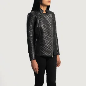 Women Orient Quilted Biker Jacket
