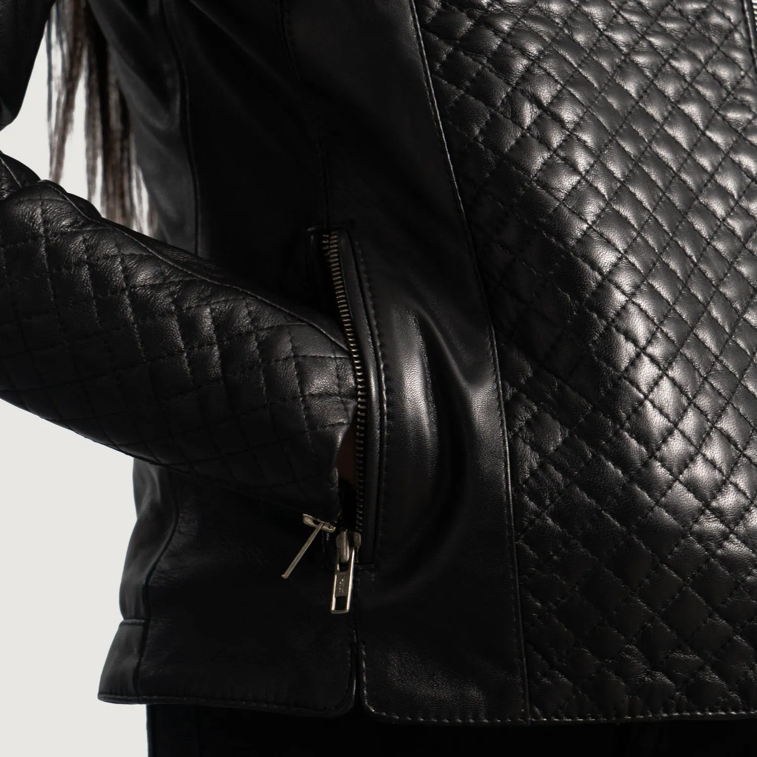 Women Orient Quilted Biker Jacket