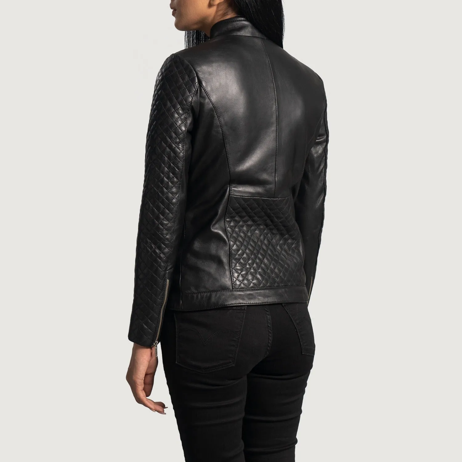 Women Orient Quilted Biker Jacket