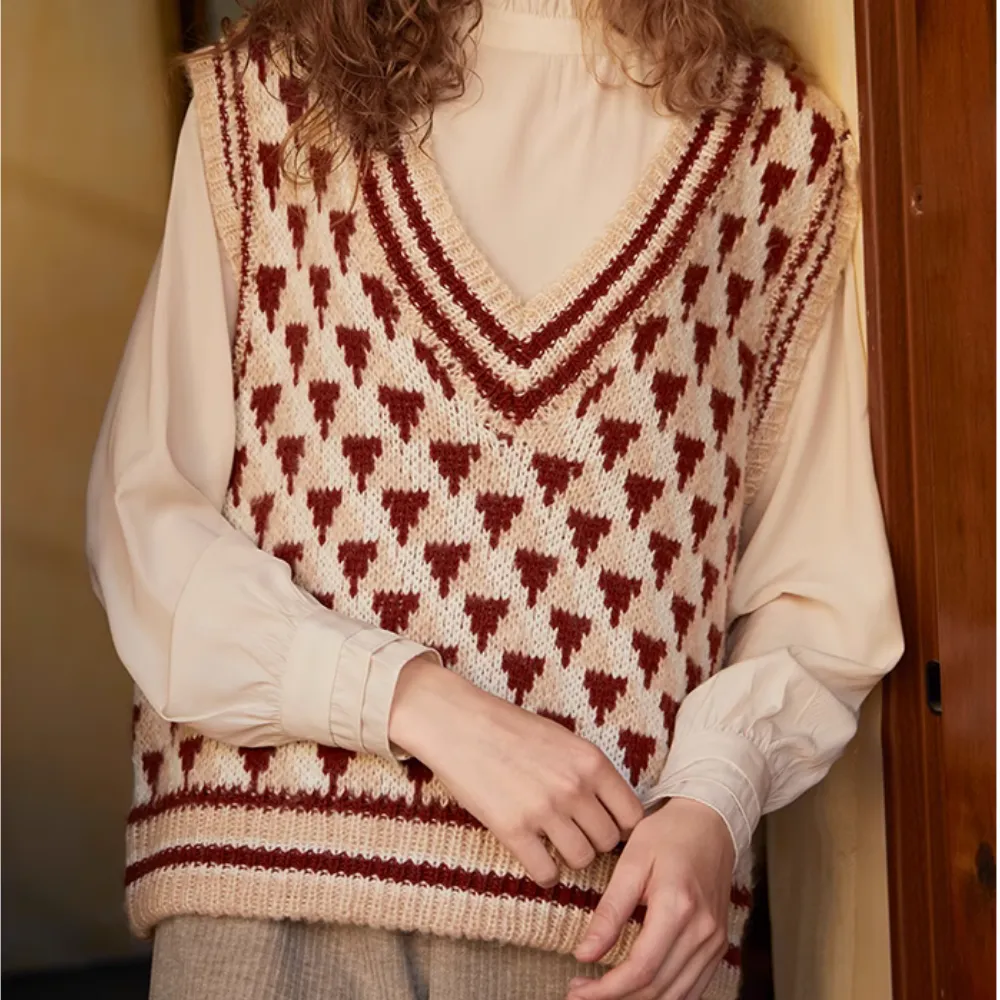 Women's Vintage Jacquard Knitted Vest