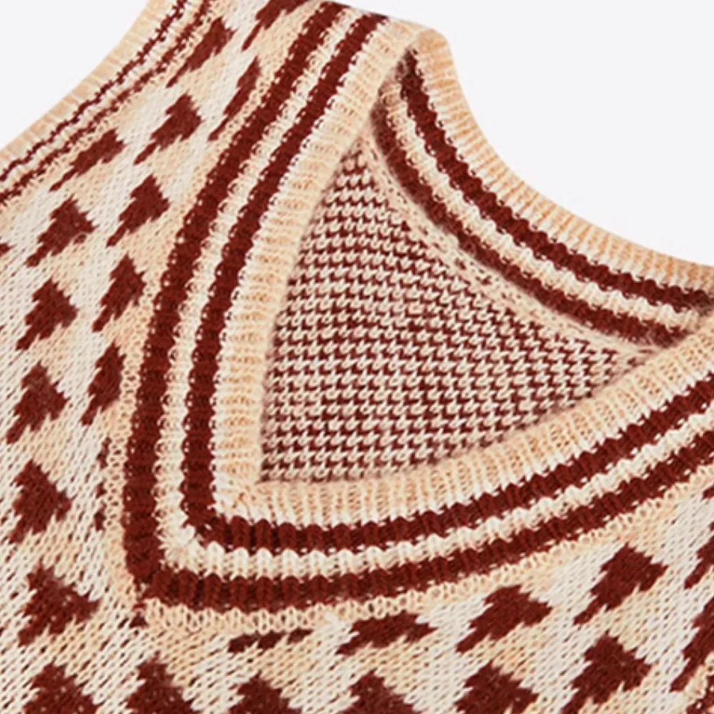 Women's Vintage Jacquard Knitted Vest