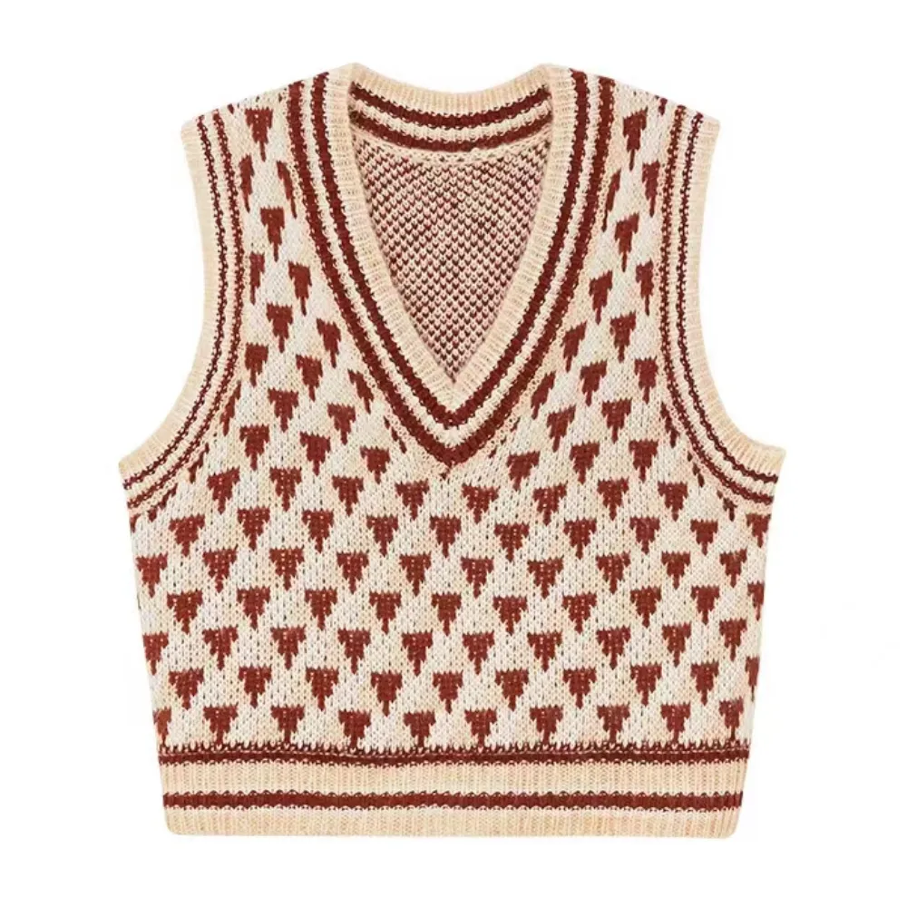 Women's Vintage Jacquard Knitted Vest