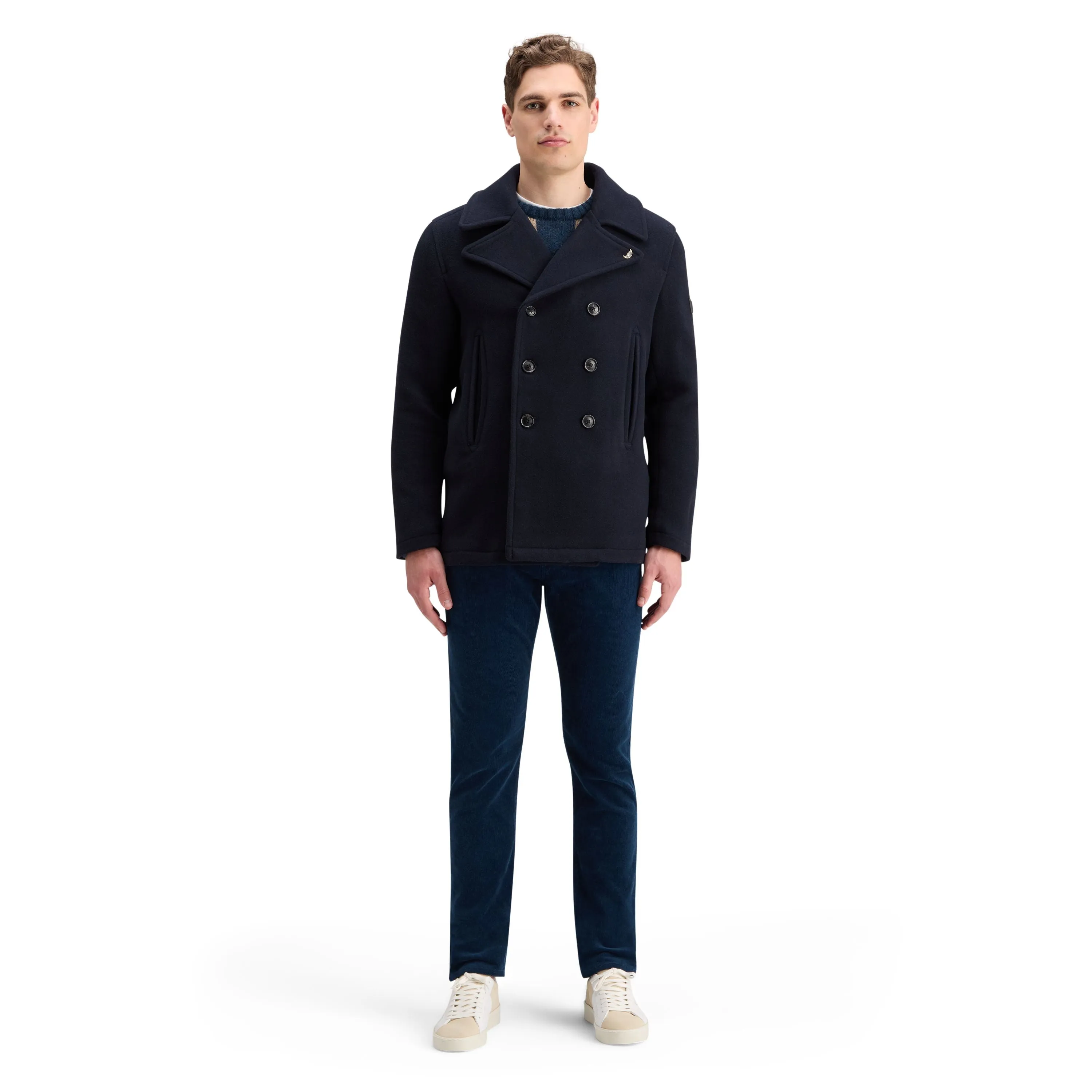 WOOL BLEND PEACOAT