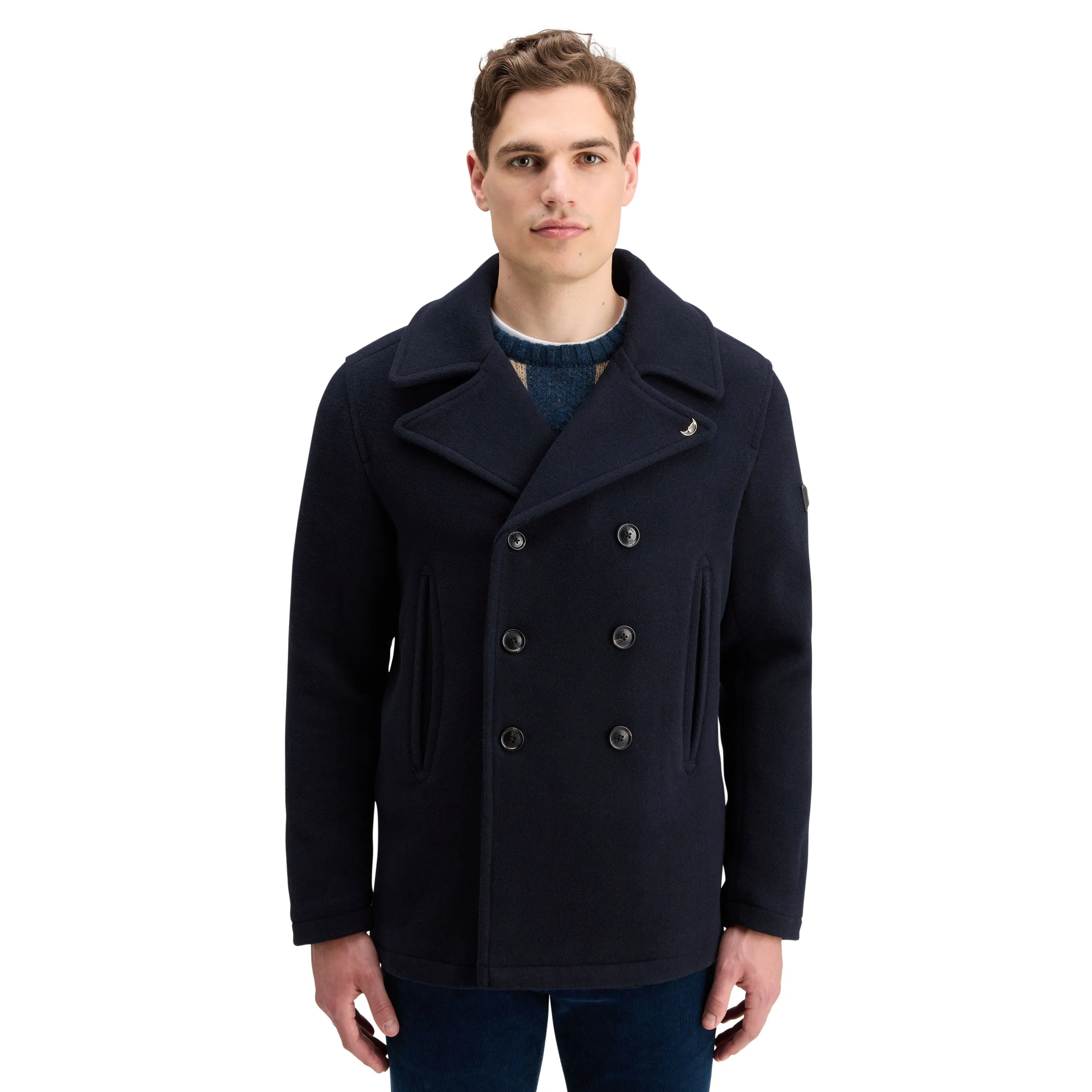 WOOL BLEND PEACOAT